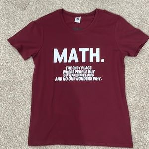 Funny Maroon Math T-Shirt